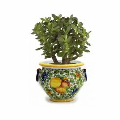 Artistica - Deruta Of Italy Tuscania: Round Tuscan Cachepot With Side Rings Decorative Accents -Artistica - Deruta of Italy Shop unnamed file 1000