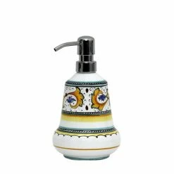 Artistica - Deruta Of Italy Perugino: Liquid Soap/Lotion Dispenser With Chrome Pump Bath Accessories Multi