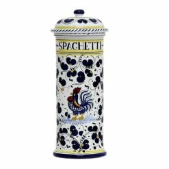 Artistica - Deruta Of Italy Orvieto Blue Rooster: Spaghetti Container Canister [R] Tools & Accessories