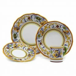 Artistica - Deruta Of Italy Raffaellesco: 4 Pieces Place Setting (White Center) Dining & Tabletop Multi