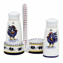 Artistica - Deruta Of Italy Orvieto Blue Rooster: Salt And Pepper Cruet Tools & Accessories