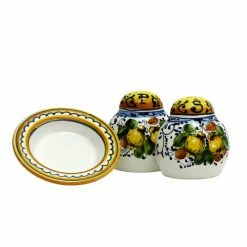 Artistica - Deruta Of Italy Limoncini: 'the Better Half' Salt And Pepper Set With Tray/Saucer Serveware -Artistica - Deruta of Italy Shop unnamed file 1167