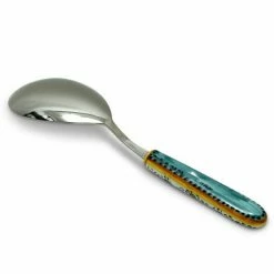 Artistica - Deruta Of Italy Ricco Deruta Deluxe: Ceramic Handle Serving 'Risotto' Spoon Ladle With 18/10 Stainless Steel Cutlery. Serveware -Artistica - Deruta of Italy Shop unnamed file 1169