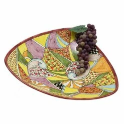 Artistica - Deruta Of Italy Gaudi: Large Triangular Centerpiece Plate Dining & Tabletop