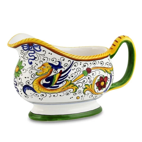 Artistica - Deruta Of Italy Raffaellesco: Gravy Sauce Boat Serveware 3 Artistica - Deruta Of Italy Raffaellesco: Gravy Sauce Boat Serveware
