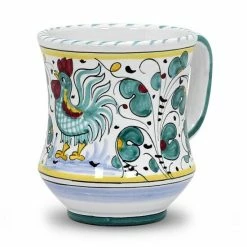 Artistica - Deruta Of Italy Orvieto Green Rooster: Concave Deluxe Mug Drinkware