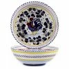 Artistica - Deruta Of Italy Orvieto Blue Rooster: Soup Pasta Coupe Bowl Dinnerware & Flatware