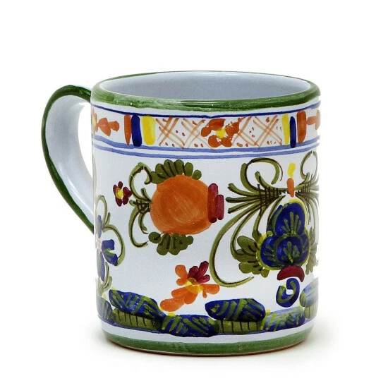 Artistica - Deruta Of Italy Faenza-Carnation: Mug Drinkware White 3 Artistica - Deruta Of Italy Faenza-Carnation: Mug Drinkware White