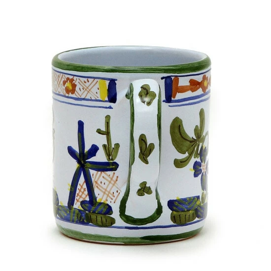 Artistica - Deruta Of Italy Faenza-Carnation: Mug Drinkware White 5 Artistica - Deruta Of Italy Faenza-Carnation: Mug Drinkware White - Image 3