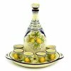 Artistica - Deruta Of Italy Limoncello: Limoncello Set With Blue Trimmings (Bottle With Stopper And Tray And 6 Shot Glasses) Drinkware -Artistica - Deruta of Italy Shop unnamed file 1418