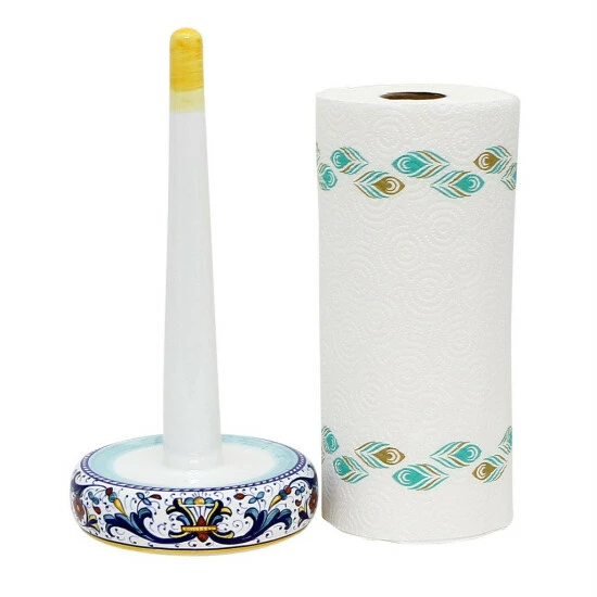 Artistica - Deruta Of Italy Ricco Deruta: Upright Towel Paper Roll Holder Bath Accessories 4 Artistica - Deruta Of Italy Ricco Deruta: Upright Towel Paper Roll Holder Bath Accessories - Image 2