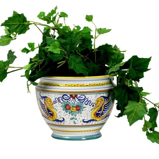 Artistica - Deruta Of Italy Raffaellesco: Luxury Cachepot Planter SM Decorative Accents 4 Artistica - Deruta Of Italy Raffaellesco: Luxury Cachepot Planter SM Decorative Accents - Image 2