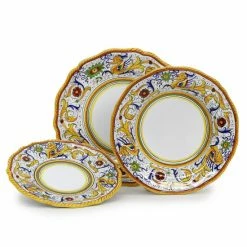 Artistica - Deruta Of Italy Raffaellesco: 3 Pieces Place Setting (White Center) Dinnerware & Flatware