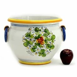 Artistica - Deruta Of Italy Tuscania: Round Tuscan Cachepot With Side Rings Decorative Accents -Artistica - Deruta of Italy Shop unnamed file 1494