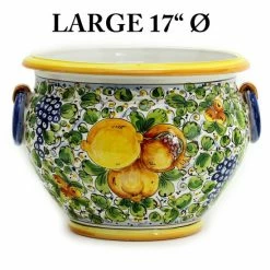 Artistica - Deruta Of Italy Tuscania: Round Tuscan Cachepot With Side Rings Decorative Accents -Artistica - Deruta of Italy Shop unnamed file 1495