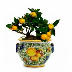 Artistica - Deruta Of Italy Tuscania: Round Tuscan Cachepot With Side Rings Decorative Accents -Artistica - Deruta of Italy Shop unnamed file 1497