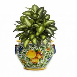 Artistica - Deruta Of Italy Tuscania: Round Tuscan Cachepot With Side Rings Decorative Accents -Artistica - Deruta of Italy Shop unnamed file 1499