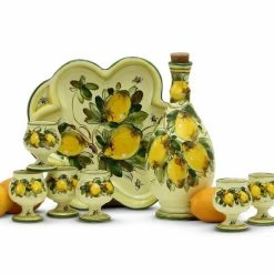 Artistica - Deruta Of Italy Toscana: Limoncello Set On Tray (6 Cups And Tray And Decanter) Dining & Tabletop -Artistica - Deruta of Italy Shop unnamed file 1542
