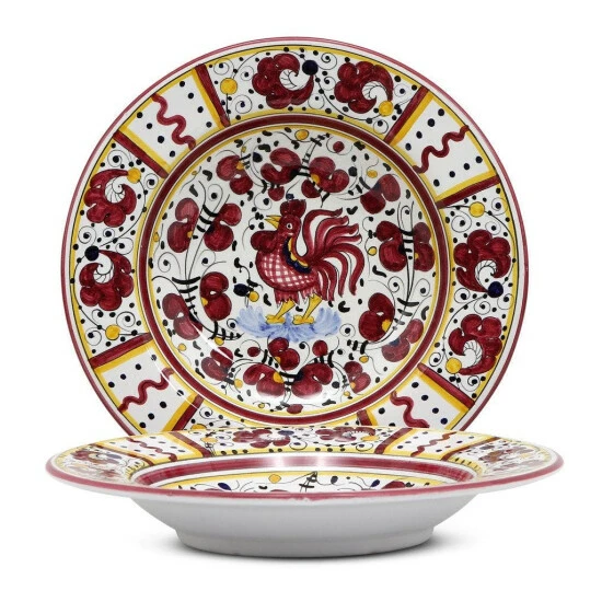 Artistica - Deruta Of Italy Orvieto Red Rooster: 5 Pieces Place Setting Dining & Tabletop 6 Artistica - Deruta Of Italy Orvieto Red Rooster: 5 Pieces Place Setting Dining & Tabletop - Image 4