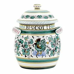 Artistica - Deruta Of Italy Orvieto Green Rooster: Bundle With Utensil Holder + Biscotti Jar Kitchen -Artistica - Deruta of Italy Shop unnamed file 1616
