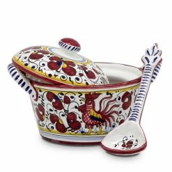 Artistica - Deruta Of Italy Orvieto Red Rooster: Bundle With Butter Dish + Sauce Boat + Parmesan Bowl + Spoon Rest Dinnerware & Flatware -Artistica - Deruta of Italy Shop unnamed file 1624