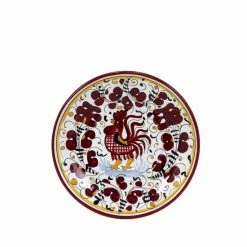 Artistica - Deruta Of Italy Orvieto Red Rooster: Canape Plate - Saucer Dining & Tabletop