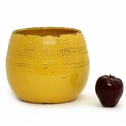 Artistica - Deruta Of Italy Scavo Giardini Garden: Round 'rullato'' Cachepot/Planter Small Tuscan Plants & Planters Yellow -Artistica - Deruta of Italy Shop unnamed file 1685