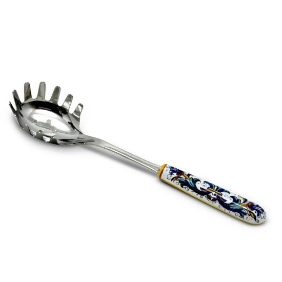 Artistica - Deruta Of Italy Ricco Deruta Deluxe: Ceramic Handle Spaghetti Tong With 18/10 Stainless Steel Cutlery Tools & Accessories 3 Artistica - Deruta Of Italy Ricco Deruta Deluxe: Ceramic Handle Spaghetti Tong With 18/10 Stainless Steel Cutlery Tools & Accessories