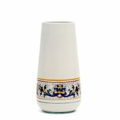 Artistica - Deruta Of Italy Deruta Bella Conica: Small Conic Vase - Ricco Deruta Design Decorative Accents White