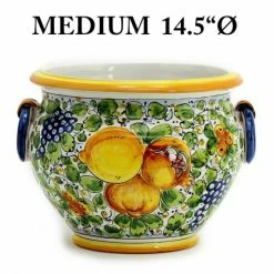 Artistica - Deruta Of Italy Tuscania: Round Tuscan Cachepot With Side Rings Decorative Accents -Artistica - Deruta of Italy Shop unnamed file 1768