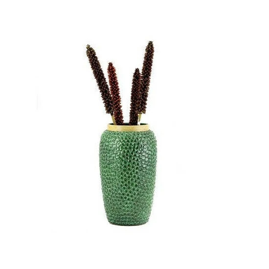 Artistica - Deruta Of Italy Dolfi Button Green: Vase With Hand Applied Buttons Motif Decorative Accents Default Title 4 Artistica - Deruta Of Italy Dolfi Button Green: Vase With Hand Applied Buttons Motif Decorative Accents Default Title - Image 2