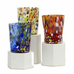 Artistica - Deruta Of Italy Murano Murrina Style: Crumpled Water Tumbler Glass Fully Hand Made Drinkware -Artistica - Deruta of Italy Shop unnamed file 19