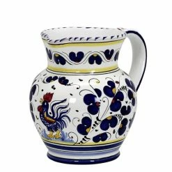Artistica - Deruta Of Italy Orvieto Blue Rooster: Traditional Deruta Pitcher Serveware