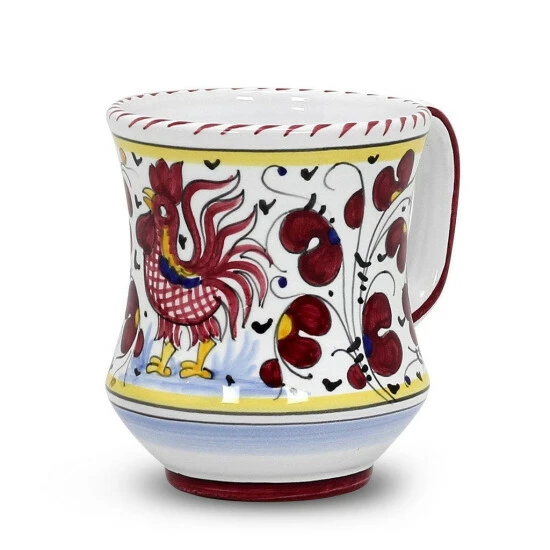 Artistica - Deruta Of Italy Orvieto Red Rooster: Concave Deluxe Mug Drinkware 3 Artistica - Deruta Of Italy Orvieto Red Rooster: Concave Deluxe Mug Drinkware