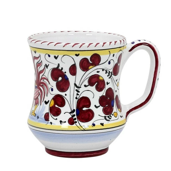 Artistica - Deruta Of Italy Orvieto Red Rooster: Concave Deluxe Mug Drinkware 4 Artistica - Deruta Of Italy Orvieto Red Rooster: Concave Deluxe Mug Drinkware - Image 2