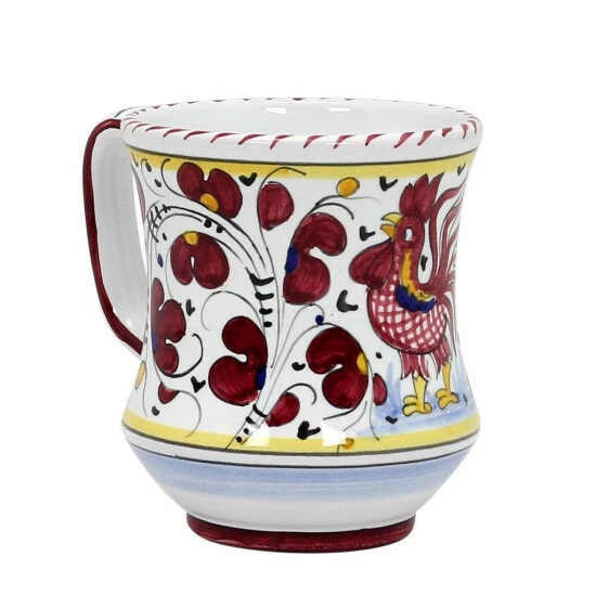Artistica - Deruta Of Italy Orvieto Red Rooster: Concave Deluxe Mug Drinkware 5 Artistica - Deruta Of Italy Orvieto Red Rooster: Concave Deluxe Mug Drinkware - Image 3