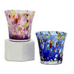 Artistica - Deruta Of Italy Murano Murrina Style: Drinkware Flared Tumbler Fully Hand Made (Purple Mix) -Artistica - Deruta of Italy Shop unnamed file 23