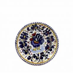 Artistica - Deruta Of Italy Orvieto Blue Rooster: Canape Plate - 7" Diam. Saucer Dinnerware & Flatware