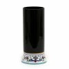 Artistica - Deruta Of Italy Deruta Bella Vetro: Cylindrical Glass Vase On Ceramic Base Ricco Deruta Design Decorative Accents Black Glass -Artistica - Deruta of Italy Shop unnamed file 316