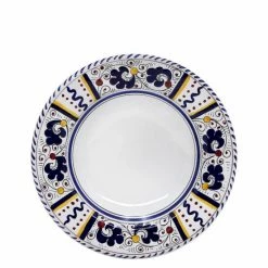 Artistica - Deruta Of Italy Orvieto Blue Rooster: Salad Plate (White Center) Dinnerware & Flatware