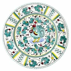 Artistica - Deruta Of Italy Orvieto Green Rooster: Dinner Plate (11 D) Dinnerware & Flatware