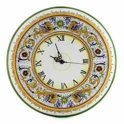 Artistica - Deruta Of Italy Raffaellesco Deluxe: Large Round Wall Clock Decor