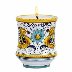 Artistica - Deruta Of Italy Deruta Candles: Deluxe Precious Concave Candle Raffaellesco Deluxe Design Candles & Home Fragrances