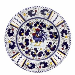 Artistica - Deruta Of Italy Orvieto Blue Rooster: Dinner Plate Dinnerware & Flatware