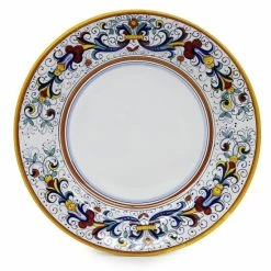 Artistica - Deruta Of Italy Ricco Deruta: Dinner Plate - White Center Dinnerware & Flatware