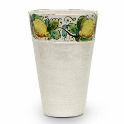 Artistica - Deruta Of Italy Nuova Toscana: Limoni Design - Large Conic Vase Decorative Accents