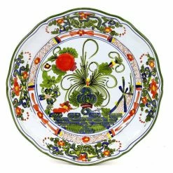 Artistica - Deruta Of Italy Faenza-Carnation: Scalloped Dinner Plate Dinnerware & Flatware Light Blue