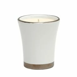 Artistica - Deruta Of Italy Deruta Platino: Deluxe Precious Flared Candle With Pure Platinum Rim Candles & Home Fragrances