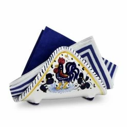 Artistica - Deruta Of Italy Orvieto Blue Rooster: Napkin Holder Kitchen