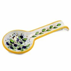 Artistica - Deruta Of Italy Deruta: Spoon Rest Olive (Also Wall Hung) Serveware